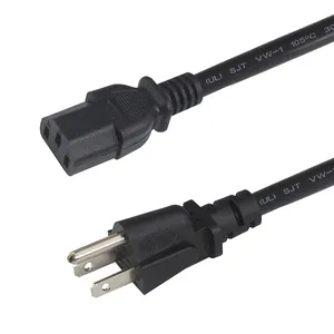 High Quality Good Pri1.8meter US American 125V 10A 3 Pin Power Plug to IEC C13 AC Cord Power Cable