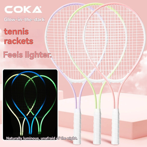 Raquette de <span class=keywords><strong>tennis</strong></span> en ferroalliage, luminescente, absorbant les chocs, avec <span class=keywords><strong>grip</strong></span> respirant, tête extra-large pour débutants - Product Image 1