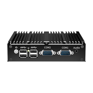 Mini <span class=keywords><strong>PC</strong></span> sans ventilateur Intel N2840/J1900, DDR3L 4/8 Go de RAM, SSD MSATA, double Gigabit LAN, COM, VGA, HDMI, 6x USB, PCB 8 couches, ordinateur industriel - Product Image 1