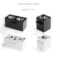 Downlight COB cuadrado de un solo cabezal, Downlight LED moderno para interiores, Downlight LED empotrable y foco