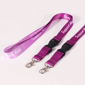 พวงกุญแจโพลีเอสเตอร์แบบระเหิดพร้อมสายคล้องคอพิมพ์ลายสกรีนผ้าไหม - Product Image 3