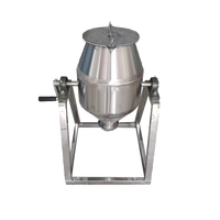 Mélangeur de poudre sèche en acier inoxydable - Mélange manuel pour produits alimentaires, produits chimiques, plastiques - Machine de mélange commerciale à commande manuelle 5-100L
