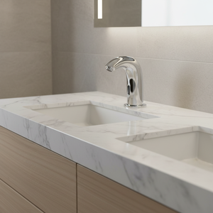 Robinet de salle de bain sans contact à capteur automatique chromé avec robinet de salle de bain mains libres à alimentation enfichable, liste Cupc - Product Image 4