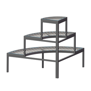 Support de Pot de fleur Style <span class=keywords><strong>escalier</strong></span> échelle d'affichage 2020 simplicité nordique 3 niveaux en métal support de <span class=keywords><strong>plante</strong></span> coin en métal acier classique 1.2MM - Product Image 1