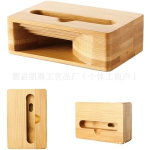New cross-border solid wood phone <b>stand</b> with physical amplifier, simple desktop base, all-around multi-functional amplifier - Product Image 4