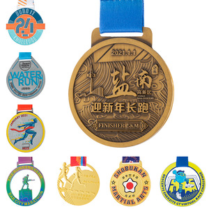 Médailles personnalisées de la <span class=keywords><strong>Ligue</strong></span> <span class=keywords><strong>des</strong></span> <span class=keywords><strong>champions</strong></span>, badminton, lutte, basketball, football, sports, soccer, récompenses, médailles en métal, ruban doré - Product Image 2