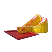 Toboggan gonflable en tire-bouchon de meilleure qualité en Chine avec grande piscine à vendre