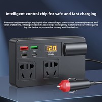 12V 24V zu 110V 220V Auto-Stromwandler, Tragbarer Steckdosen-Spannungswandler Adapter für Multifunktionalen Stromwandler