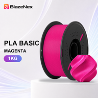 Filament d'impression PLA Basic 1,75 mm, faible déformation, BlazeNex, surface lisse, bobine de 1 kg, détails fins pour prototypes 3D détaillés