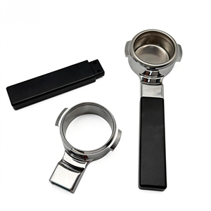 Porte-filtre à café sans fond en alliage d'acier inoxydable personnalisé <span class=keywords><strong>2026</strong></span>, outils CNC pour café expresso, fournitures pour porte-filtre à café, tête de porte-filtre noire - Product Image 4