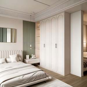 ตู้เสื้อผ้าไม้จริง ดีไซน์หรูหรา สั่งทำได้ ตู้แบบตั้งพื้น เป็นมิตรกับสิ่งแวดล้อม ทนทาน ใช้ได้ทั้งบ้าน พร้อมไฟ LED สำหรับห้องนอน ทางเข้าบ้าน และเก็บรองเท้า - Product Image 2