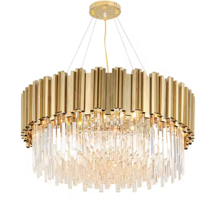 Suspension Suspendue Salon Interrupteur Contrôle moderne luxe k9 cristal or lustres plafond luxe - Product Image 6