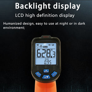 <span class=keywords><strong>Vici</strong></span> TM750A -50 ~ 750C Pantalla LCD colorida Termómetro infrarrojo industrial Pistola láser IR - Product Image 4