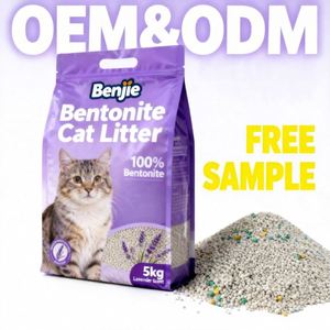 ทรายแมวเบนโทไนต์แบบจับตัวเป็นก้อน Benjie เป็นมิตรกับสิ่งแวดล้อม-การจับตัวเป็นก้อนสูง ปรับแต่งสีและรูปร่างได้ รับผลิตแบบ OEM/ODM ขายส่งจากโรงงานปักกิ่ง - Product Image 1