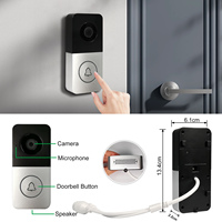 Sonnette Vidéo Intelligente 3MP 2K Tuya WiFi avec Caméra, Prise en Charge du Déverrouillage de Serrure Électrique, Compatible Téléphone de Porte et Système d'Interphone IP POE