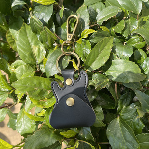 OEM Folk Guitar Electric <strong>Bass</strong> <strong>Pick</strong> Leather case Keychain and Hanging Hook Leather Guitar <strong>Pick</strong> case - Product Image 5