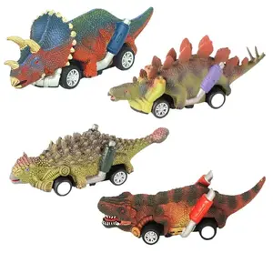 वापस खींच कार खिलौना डायनासोर खिलौने बच्चों के लिए वापस खींच ट्रक बच्चा कारें वाहन राक्षस डिनो टी-रेक्स जन्मदिन का उपहार