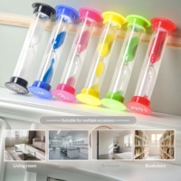 Harga pabrik Mini warna-warni Jam kaca pasir jam Timer untuk anak-anak gigi sikat jam pasir grosir