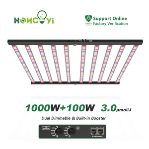HongYi 1000W + 100W 10Bar LED 성장 빛 듀얼 채널 제어 넓은 스펙트럼 PPE 3.0umol/J 수경 전체 스펙트럼 + FR 및 UV - Product Image 1