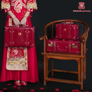 Baule Nuziale Rosso Antifurto per il Portagioie della Sposa, Scatola Regalo per Fidanzamento e Matrimonio - Product Image 5