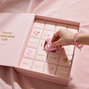 Calendario de Adviento Personalizado Pulida 2025, Calendario de Adviento Vacío de Cartón de Lujo para Regalos, Cosméticos y Productos de Belleza - Product Image 1