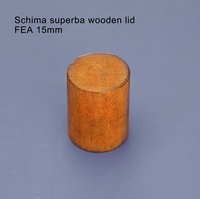 Venta al por mayor de madera real tapa de perfume forma cilíndrica tapa de botella de perfume de bambú tapa de madera negra para botella de perfume