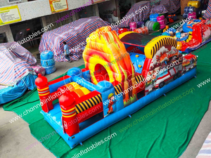 Parcours d'obstacles gonflable pour enfants, parcours d'obstacles gonflable <span class=keywords><strong>de</strong></span> couleur <span class=keywords><strong>pastel</strong></span> - Product Image 2