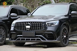 Pare-chocs avant en Fiber de carbone noir pour <span class=keywords><strong>Mercedes</strong></span> <span class=keywords><strong>Benz</strong></span> Glc63s Glc250 300 350 Glc43 Amg Sport Utility 4-door2019-2021 - Product Image 4