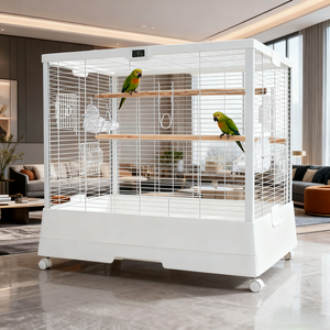 <span class=keywords><strong>Cage</strong></span> à oiseaux Design de mode pour perruches pinsons canaris oiseaux d'amour grande <span class=keywords><strong>cage</strong></span> à perroquets avec supports en bois plateau coulissant - Product Image 1
