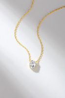 Collar de Cadena con Colgante de Plata 925 con Moissanita y Circonita para Uso Diario, Accesorio de Moda, Precio de Fábrica al por Mayor