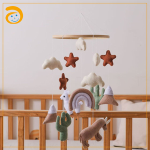 Diseño de moda Bebé Móvil Niña Guardería Móviles Mariposa Luna Nubes Animal Móvil Para Bebé - Product Image 3