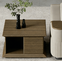 Table basse moderne en bois d'ingénierie, hauteur réglable, 700*700*450mm, mobilier de salon