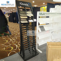 Présentoir Moderne Ajustable en Pierre Naturelle (Quartz, Marbre, Granit) à 12 Niveaux Courbés, Personnalisable avec Logo, Haute Qualité