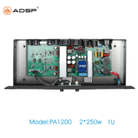 Amplificateur de puissance audio numérique ADSP PA1200 2*250W 2 canaux 1u métal 0Hz~20kHz Réponse en fréquence 3dB Rapport signal/bruit 80dB Portable XLR