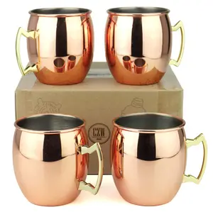 DY03 Moscou Mule Métal Tasse Tasse En Acier Inoxydable Bière Vin Tasse À Café Bar Outil Martelé Cuivre Drinkware Cuivre Tasses En Cuivre