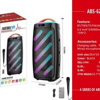 Sistema de Altavoces Portátiles RGB de Tamaño Mediano con Logotipo Personalizado, Subwoofer con Supergraves, Inalámbrico, para Cine en Casa, Fiestas, DJ, Discoteca, con Batería