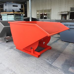 Carretilla elevadora de 1,5 CBM basculante salto Gestión de Residuos carretilla elevadora industrial tolva metal acero tolva autodescarga - Product Image 3