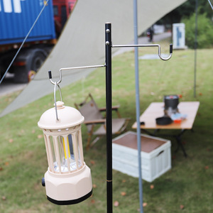 Support de lampe pliable en alliage d'aluminium pour l'extérieur, 91 cm, trois sections, portable, pour camping et pique-nique - Product Image 2