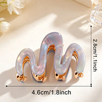 Pince à cheveux en forme de M avec ressort métallique doré, accessoires coréens pour cheveux épais ou fins, pince requin à maintien fort