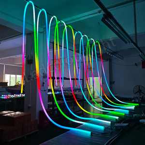 Bande lumineuse LED noire 10M D25 RGB <span class=keywords><strong>DMX</strong></span>/WS2811, néon adressable, 360 degrés, étanche IP65, flexible, pour décoration extérieure - Product Image 2