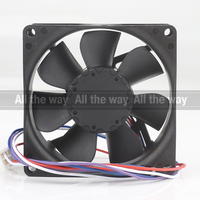 Ventilateur de refroidissement axial 12V 48V DC 24V 109mA 2.6W AC EC 8025 80X80X25MM 8CM à grand débit d'air, double roulement à billes, 4 fils, 8414N/2HP