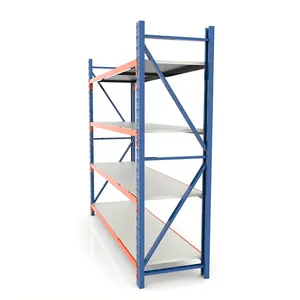 Estante industrial de servicio mediano Estante de almacenamiento de almacén de acero de 4 capas Estantes y estantes apilables - Product Image 1