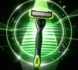 <span class=keywords><strong>Rasoir</strong></span> manuel pour homme à 6 lames avec logo personnalisé, bande lubrifiante à l'aloe vera, forme en L, facile à nettoyer - Product Image 4