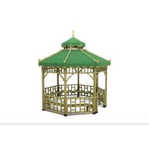 Gazebo de Madera con Techo Doble Soylu Grup, 4x4m, con Asientos para Espacio Exterior, Modelo KM-104 - Product Image 1