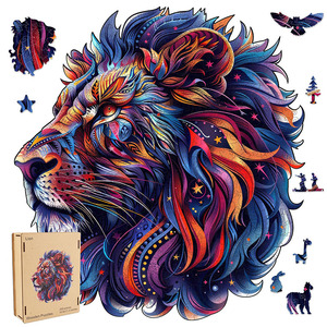 Puzzles en <span class=keywords><strong>bois</strong></span> Lion pour adultes Forme unique Puzzles pour adultes Puzzles en <span class=keywords><strong>bois</strong></span> irréguliers Meilleur cadeau - Product Image 1