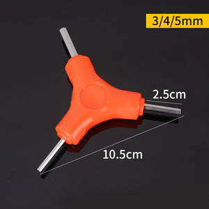Jeu de clés hexagonales internes à <span class=keywords><strong>six</strong></span> <span class=keywords><strong>pans</strong></span> en forme de Y à trois branches industrielles, outil de vélo combiné unique, acier au chrome-vanadium - Product Image 6
