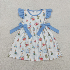 Vêtements de Pâques pour filles avec imprimé lapin, tenues de boutique pour sœurs - Product Image 4