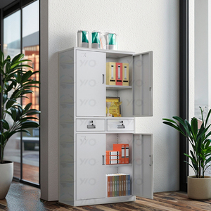 خزانة ملفات فولاذية، خزانة ملفات معدنية بدرجين، خزانة ملفات مكتبية، خزانة تخزين مكتبية، خزانة حديدية مع قفل - Product Image 1