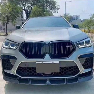 Aileron de menton de lèvre de pare-chocs avant de style LD en fibre de carbone pour <span class=keywords><strong>BMW</strong></span> F96 <span class=keywords><strong>X6M</strong></span> <span class=keywords><strong>2019</strong></span> + Kit de carrosserie de lèvre avant en carbone style de voiture - Product Image 6