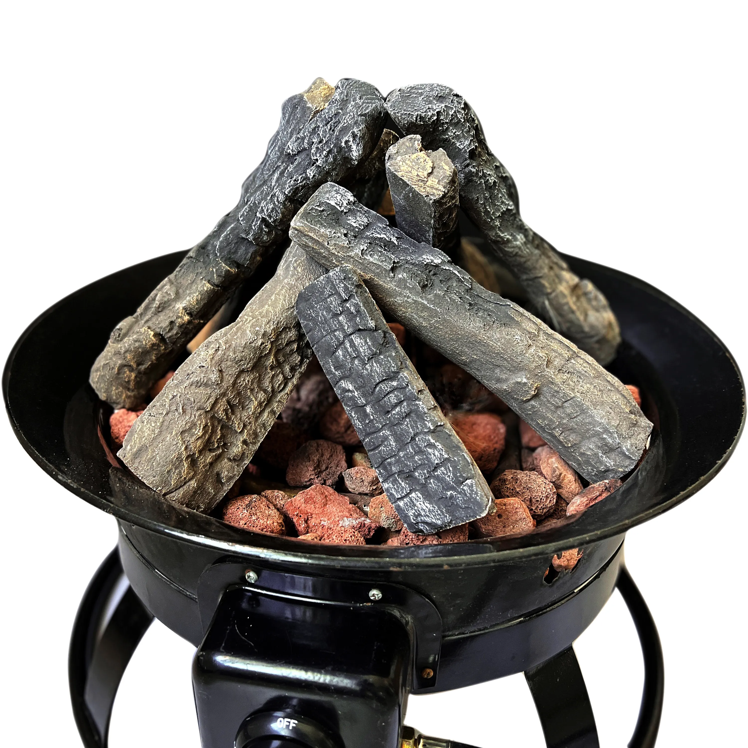 MAMPU Keramik Log Gas Api Kayu Log untuk Gas Perapian Gas Api Kompor